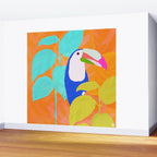 tropical toucan, orange Wall Mural Gallery Image 2