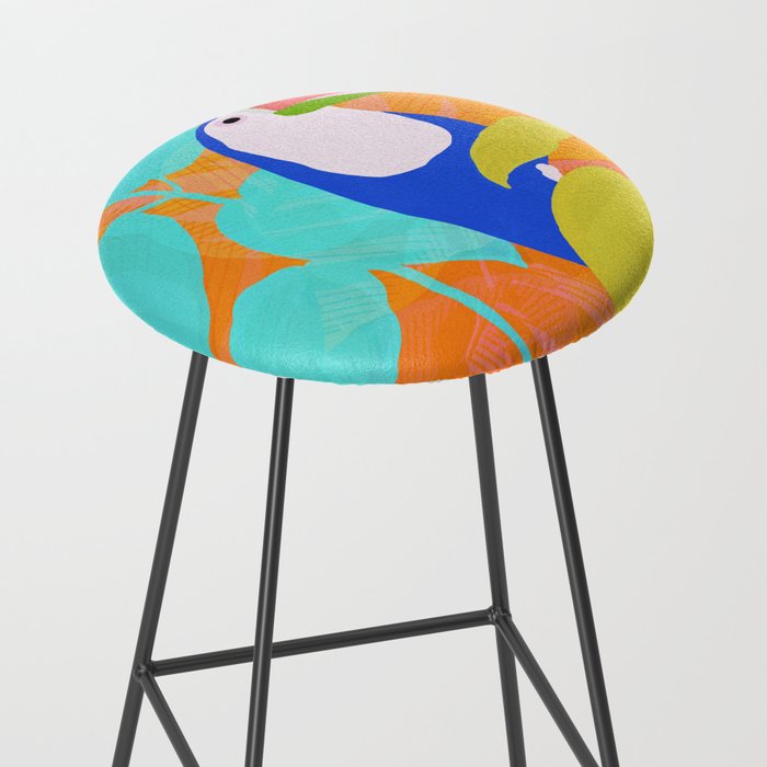 tropical toucan, orange Stool Gallery Image 2