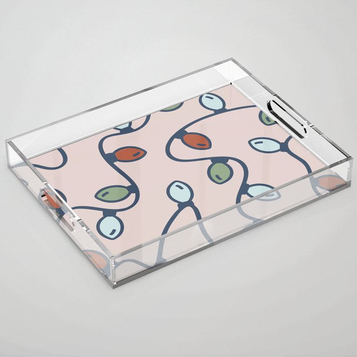 Merry and Bright Holiday Lights Acrylic Tray Gallery Image 1