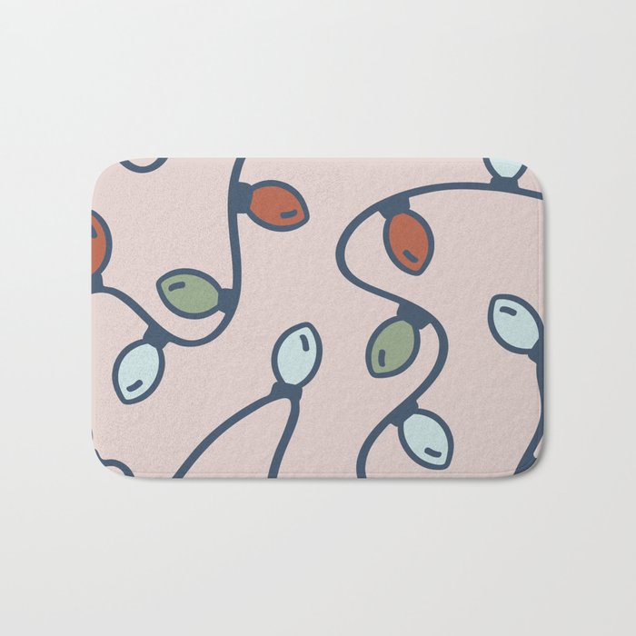 Merry and Bright Holiday Lights Bath Mat Gallery Image 1
