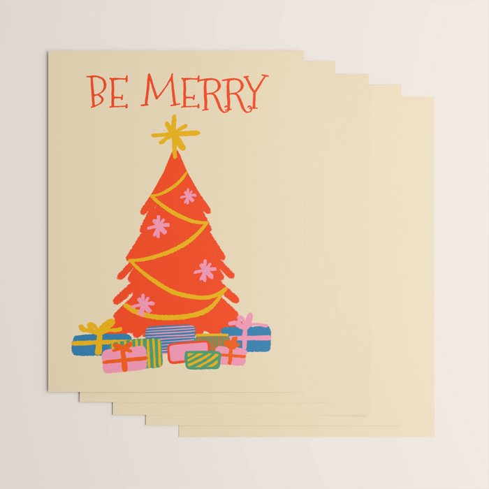 Be Merry Cute and Colorful Christmas Wrapping Paper Gallery Image 3
