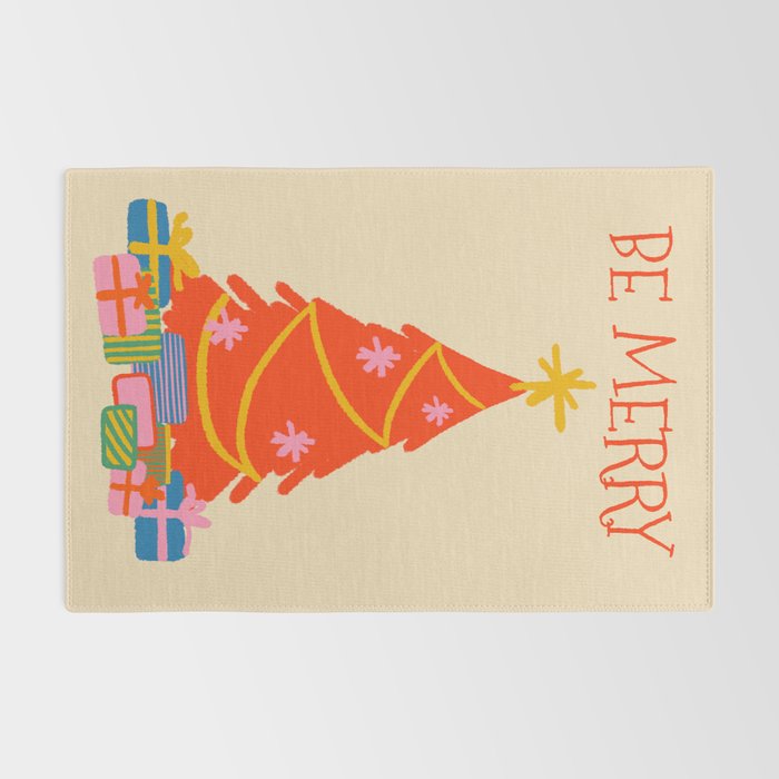 Be Merry Cute and Colorful Christmas Rug Gallery Image 2
