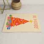 Be Merry Cute and Colorful Christmas Rug Gallery Image 1