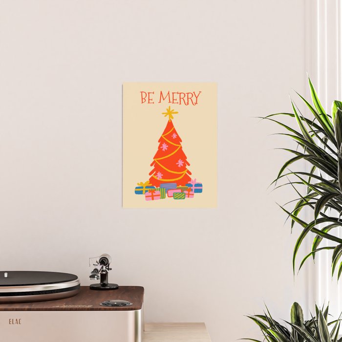 Be Merry Cute and Colorful Christmas Poster Gallery Image 2