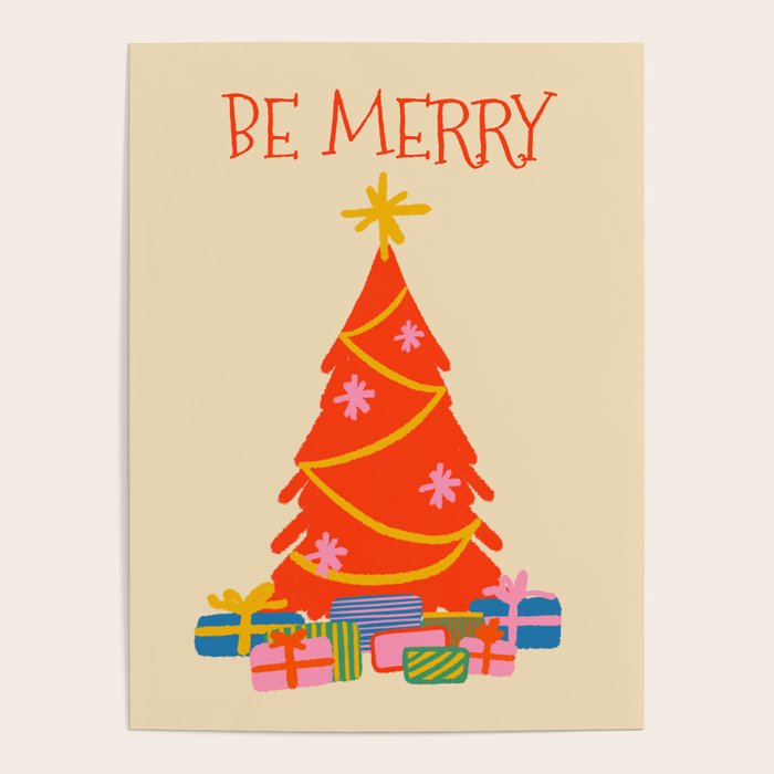 Be Merry Cute and Colorful Christmas Poster Gallery Image 4