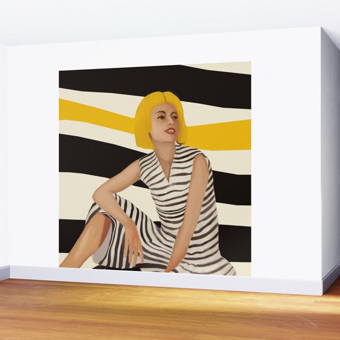 Yellow Noise Wall Mural Gallery Image 2