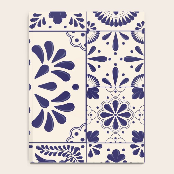 Blue Mexican Talavera Pattern by Akbaly Notebook Gallery Image 4