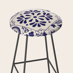 Blue Mexican Talavera Pattern by Akbaly Stool Gallery Image 2