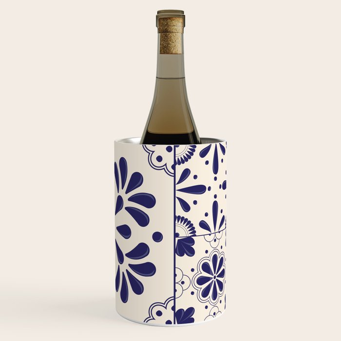 Blue Mexican Talavera Pattern by Akbaly Wine Chiller Gallery Image 3