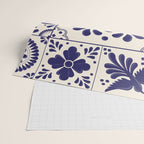 Blue Mexican Talavera Pattern by Akbaly Wrapping Paper Gallery Image 2