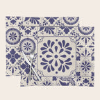 Blue Mexican Talavera Pattern by Akbaly Placemat Gallery Image 1