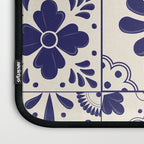 Blue Mexican Talavera Pattern by Akbaly Laptop Sleeve Gallery Image 3