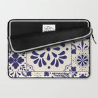 Blue Mexican Talavera Pattern by Akbaly Laptop Sleeve Gallery Image 2