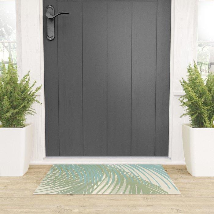 Calm Coastal Palms Welcome Mat Gallery Image 3