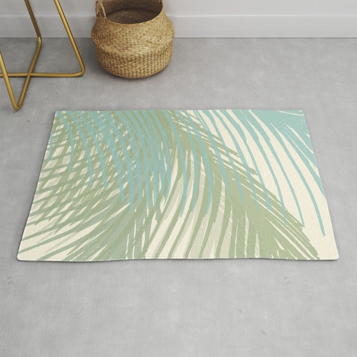 Calm Coastal Palms Rug Gallery Image 1