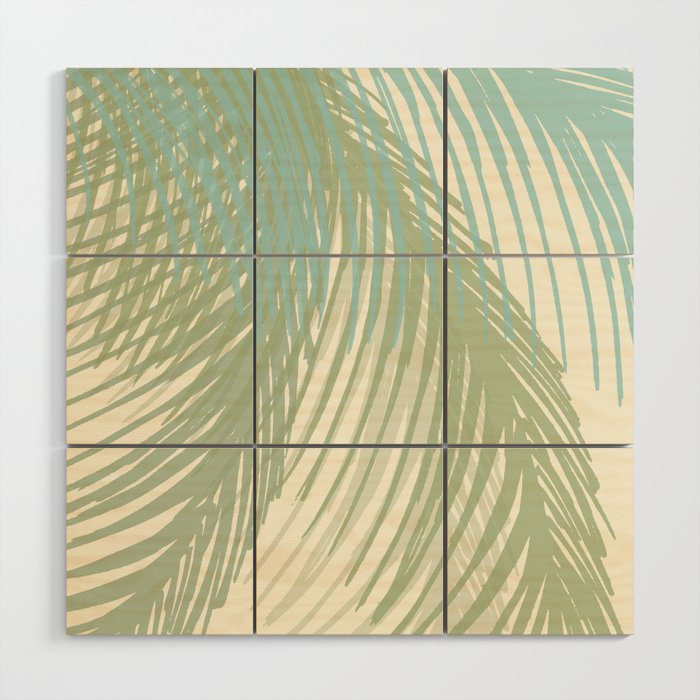 Calm Coastal Palms Wood Wall Art Gallery Image 1