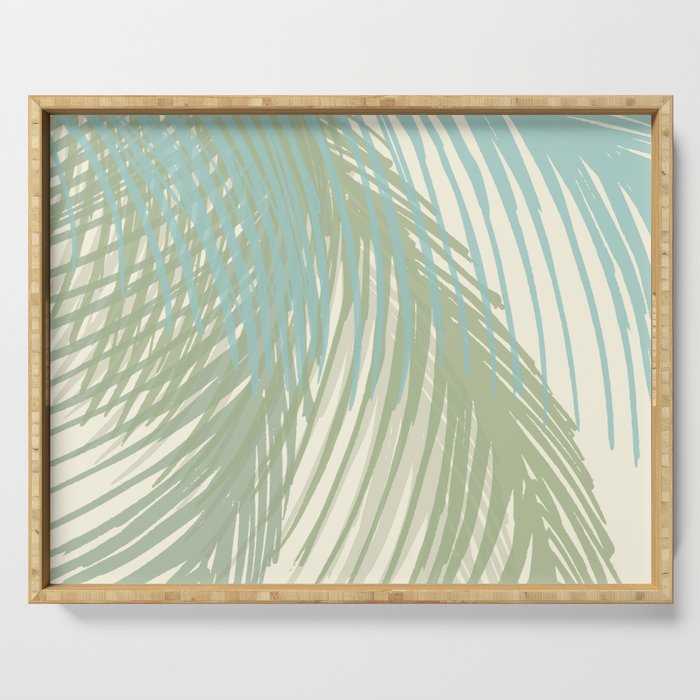 Calm Coastal Palms Serving Tray Gallery Image 1