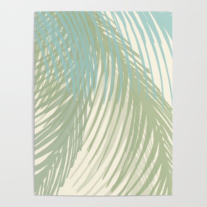 Calm Coastal Palms Poster Gallery Image 4