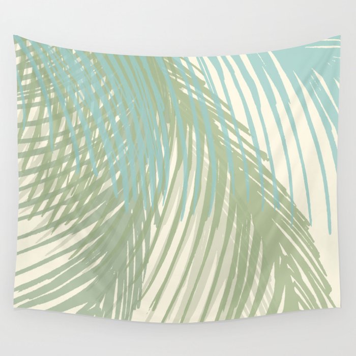 Calm Coastal Palms Wall Tapestry Gallery Image 4