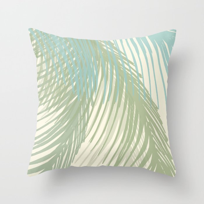 Calm Coastal Palms Throw Pillow Gallery Image 6