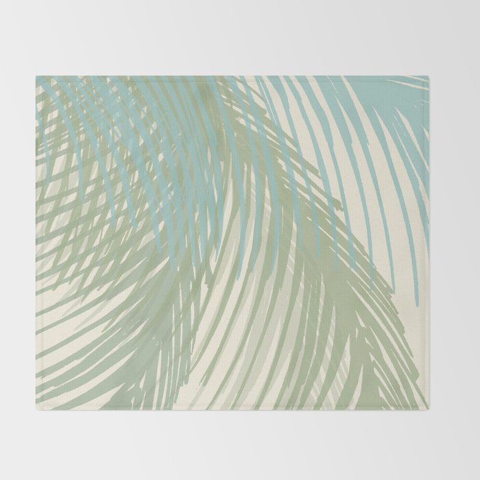 Calm Coastal Palms Throw Blanket Gallery Image 2