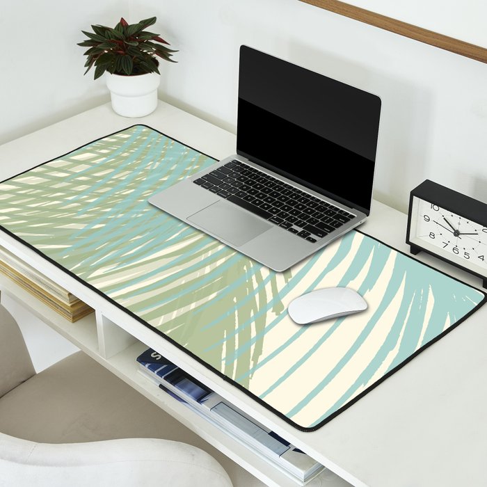 Calm Coastal Palms Desk Mat Gallery Image 2