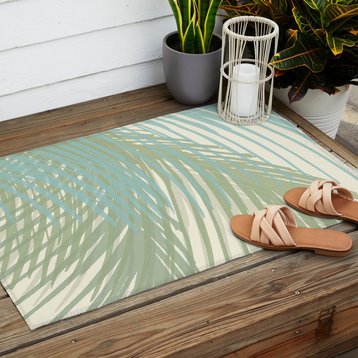 Calm Coastal Palms Outdoor Rug Gallery Image 2