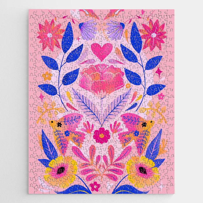 Botanical Garden Folklore in Pink Jigsaw Puzzle Gallery Image 1
