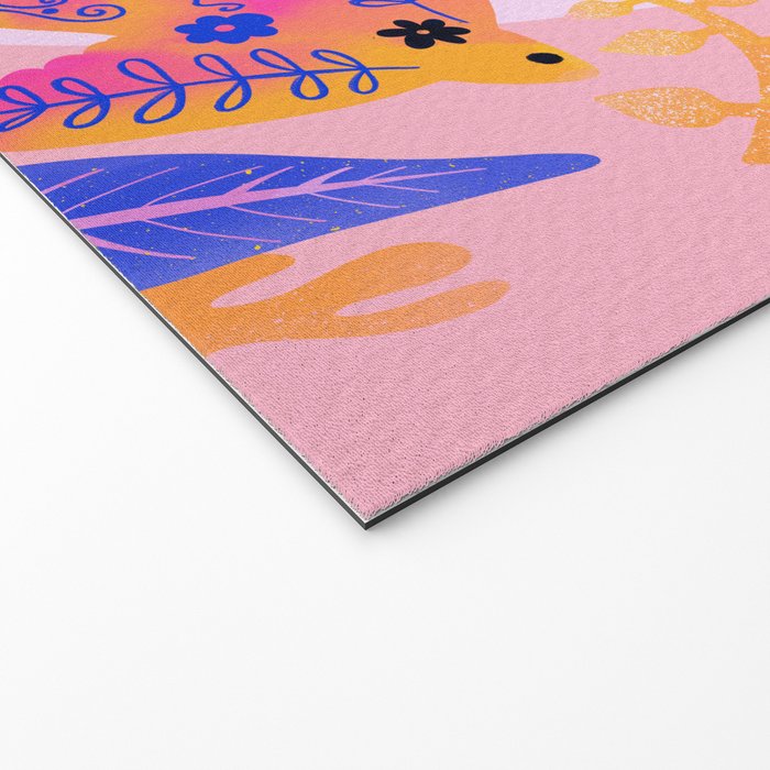 Botanical Garden Folklore in Pink Welcome Mat Gallery Image 2