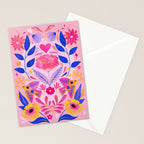 Botanical Garden Folklore in Pink Stationery Card Gallery Image 2