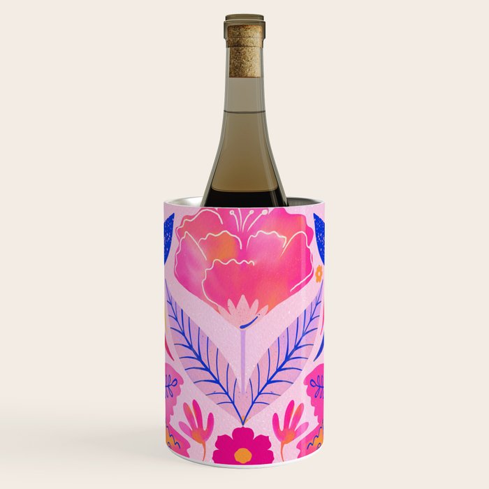 Botanical Garden Folklore in Pink Wine Chiller Gallery Image 1