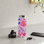 Botanical Garden Folklore in Pink Water Bottle Gallery Image 4