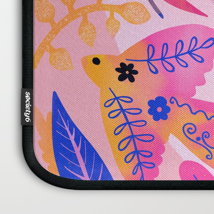 Botanical Garden Folklore in Pink Laptop Sleeve Gallery Image 3