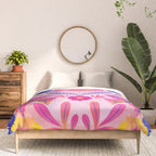 Botanical Garden Folklore in Pink Comforter Gallery Image 3
