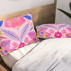 Botanical Garden Folklore in Pink Pillow Sham Gallery Image 2