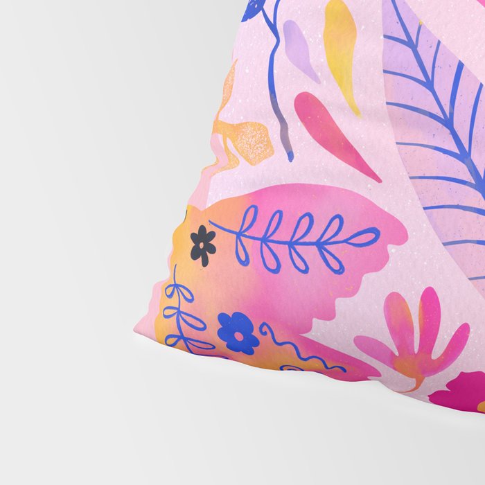 Botanical Garden Folklore in Pink Pillow Sham Gallery Image 4