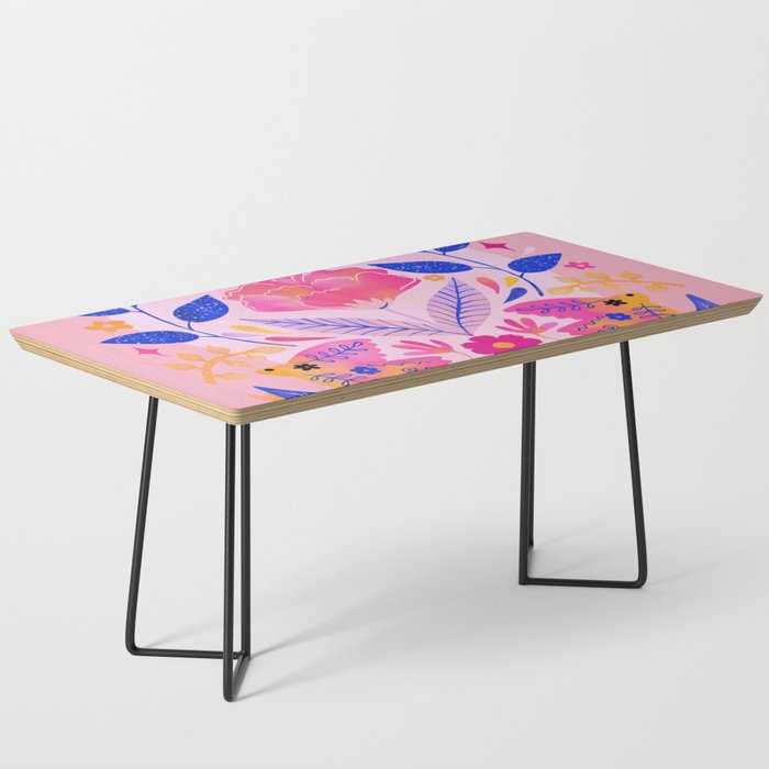 Botanical Garden Folklore in Pink Coffee Table Gallery Image 1