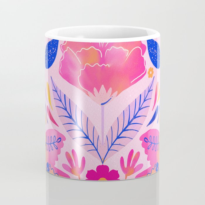 Botanical Garden Folklore in Pink Coffee Mug Gallery Image 4