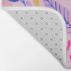 Botanical Garden Folklore in Pink Bath Mat Gallery Image 2