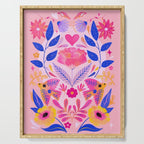 Botanical Garden Folklore in Pink Serving Tray Gallery Image 1