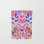 Botanical Garden Folklore in Pink Wall Hanging Gallery Image 1