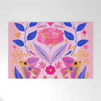 Botanical Garden Folklore in Pink Welcome Mat Gallery Image 1