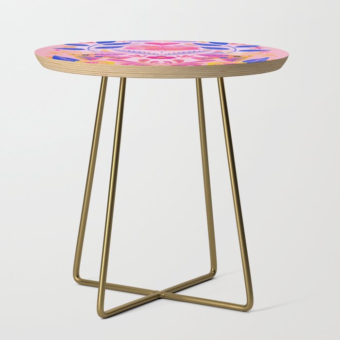 Botanical Garden Folklore in Pink Side Table Gallery Image 1