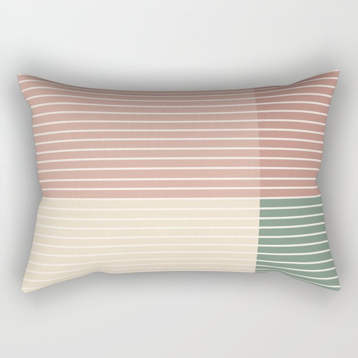 Color Block Line Abstract XXIII Rectangular Pillow Gallery Image 2