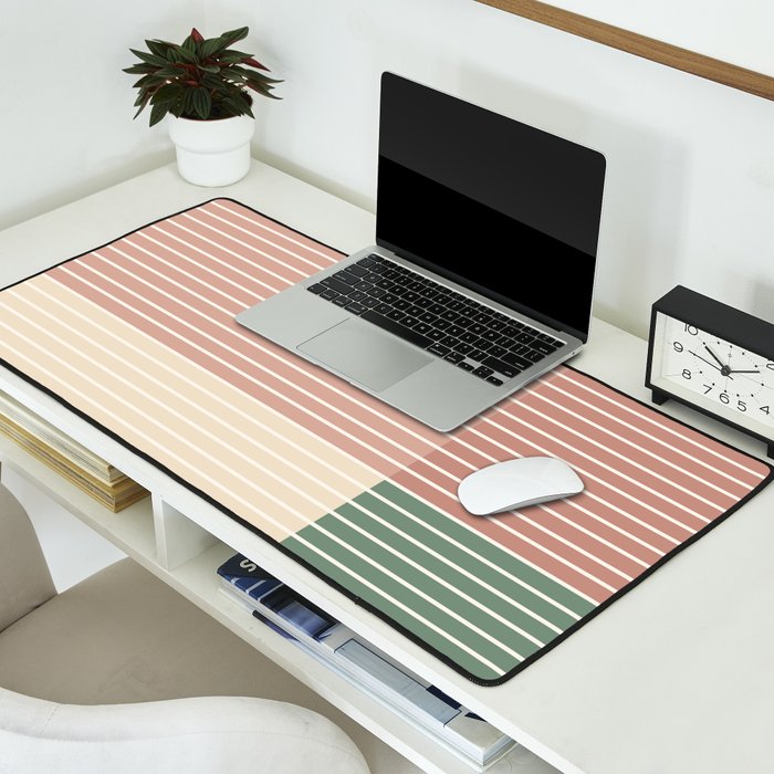Color Block Line Abstract XXIII Desk Mat Gallery Image 2