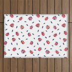 Lucky Ladybugs & Black Leaves Outdoor Rug Gallery Image 1