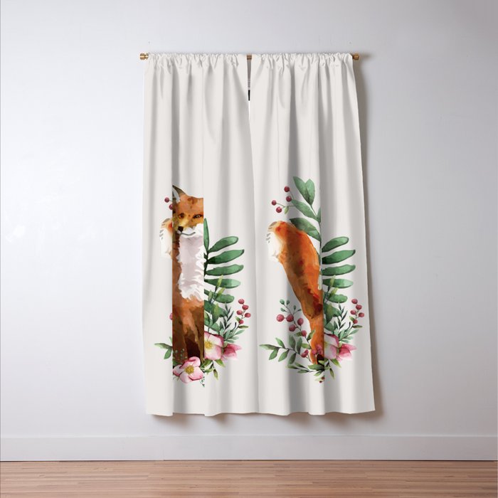 Autumn Fox II Window Curtain Gallery Image 3