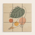 Cat and Plant 34 Wood Wall Art Gallery Image 1
