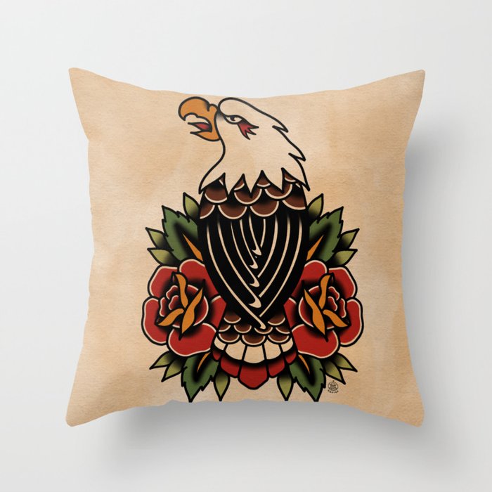 Colour Vintage Eagle Throw Pillow Gallery Image 6
