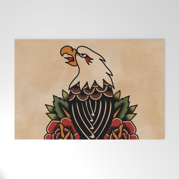 Colour Vintage Eagle Welcome Mat Gallery Image 1
